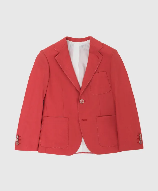 Stefano Ricci Children's red wool jacket