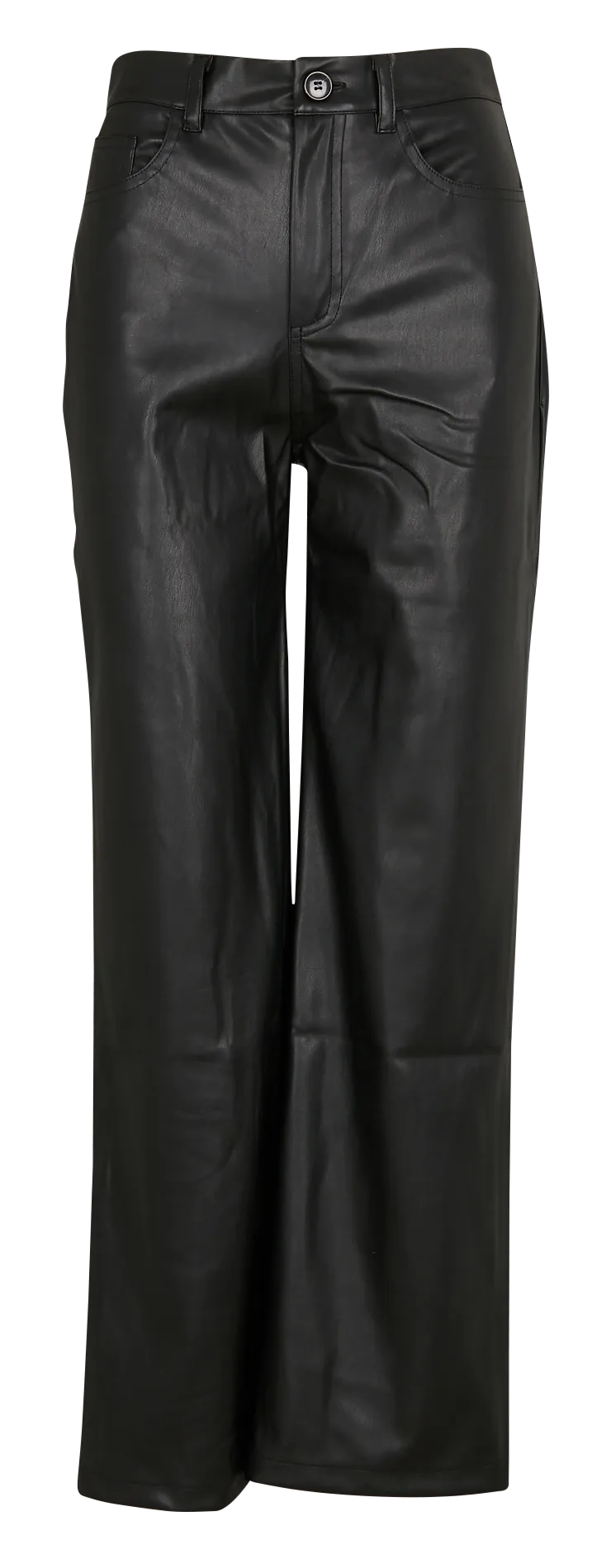 SUD EXPRESS CARMELA  PANTALóN ANCHO ASPECTO PIEL EN NEGRO