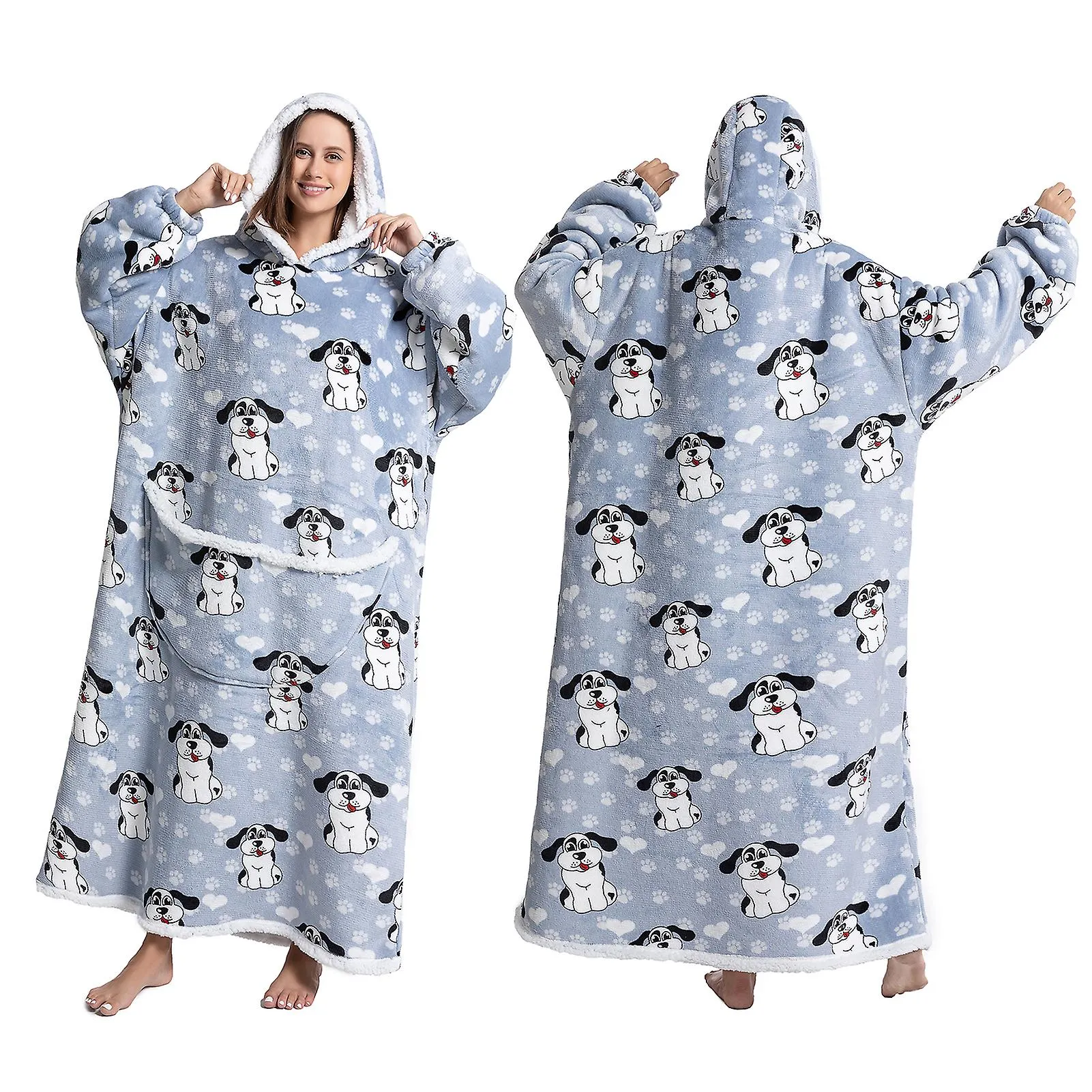 Sudadera con capucha de gran tamaño sudadera portátil vellón grueso con capucha grande para adultos