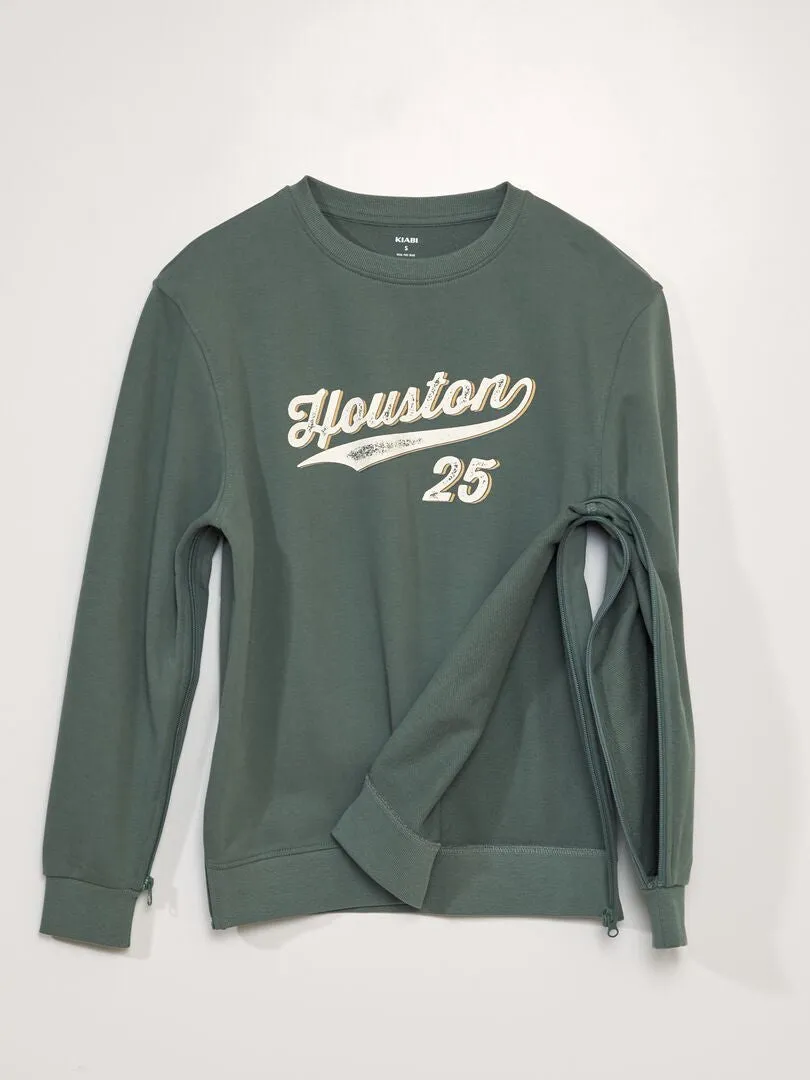 SUDADERA DE CHáNDAL CON ESTAMPADO  SO EASY  KAKI