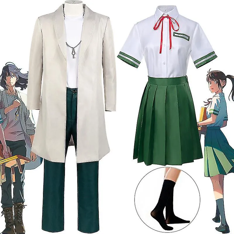 Suzume No Tojimari Cosplay Anime Iwato Suzume Costume Jk Skirt Shirt Uniform Casual Wear Halloween Costumes Christmas Party Gift