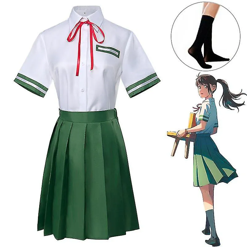 Suzume No Tojimari Cosplay Anime Iwato Suzume Costume Jk Skirt Shirt Uniform Casual Wear Halloween Costumes Christmas Party Gift