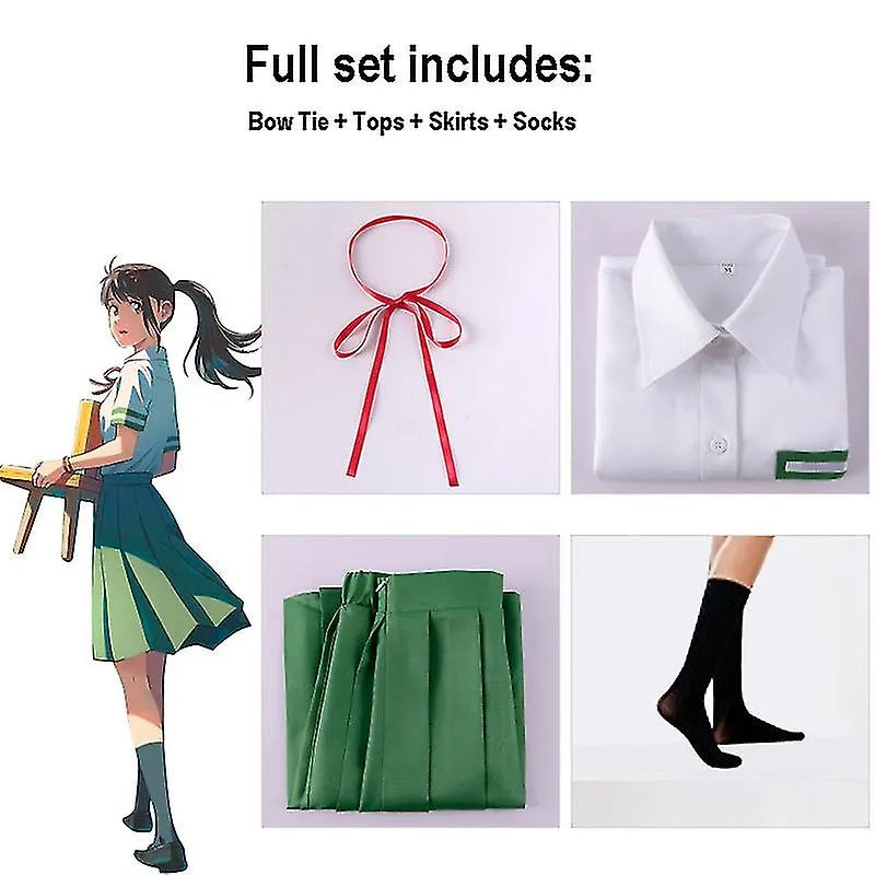 Suzume No Tojimari Cosplay Anime Iwato Suzume Costume Jk Skirt Shirt Uniform Casual Wear Halloween Costumes Christmas Party Gift