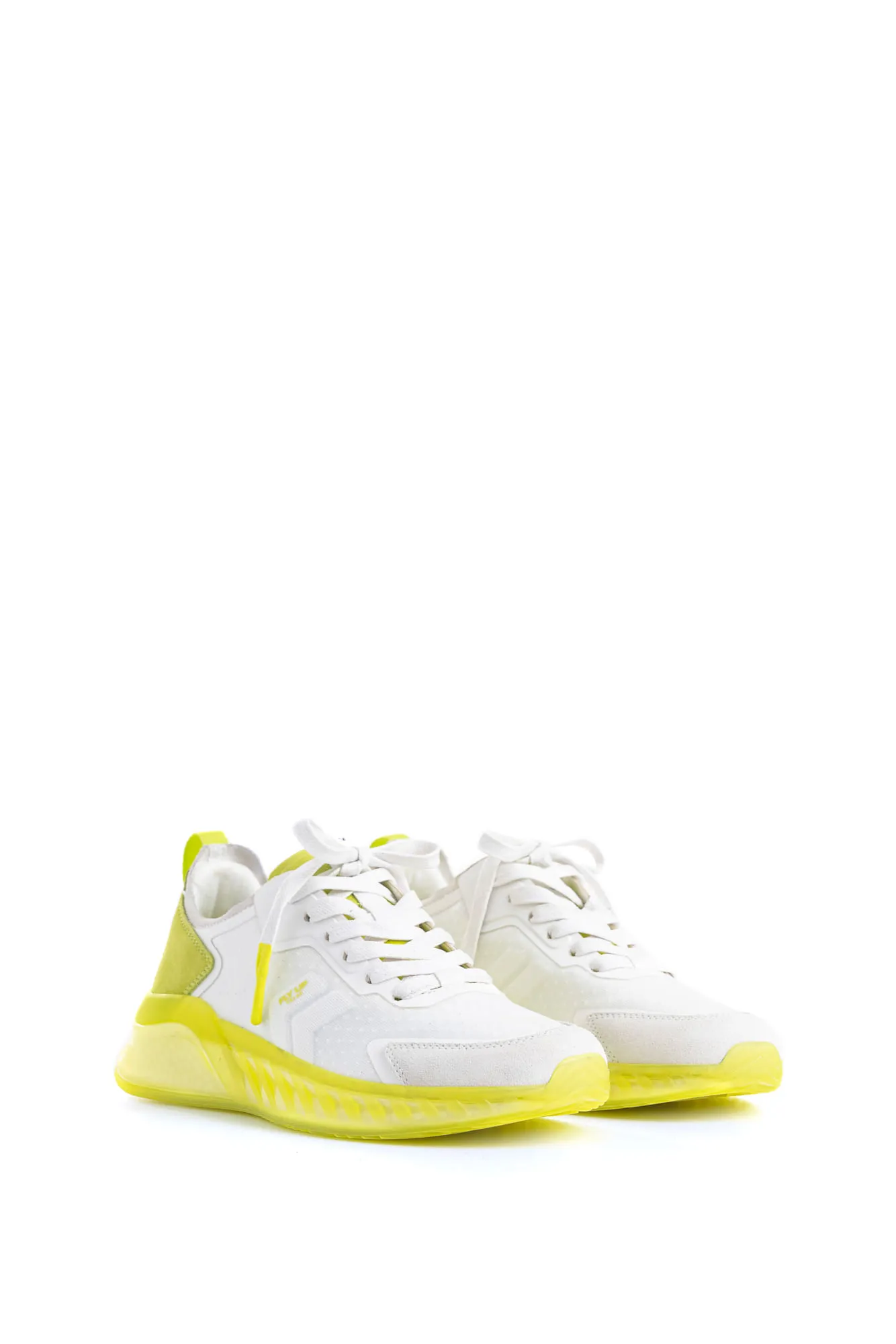 Tenis Fly Up Life de cuero para mujer detalles contraste