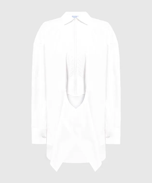 Thierry Mugler White asymmetric shirt