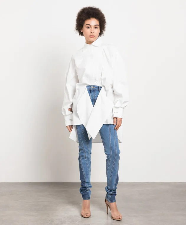 Thierry Mugler White asymmetric shirt