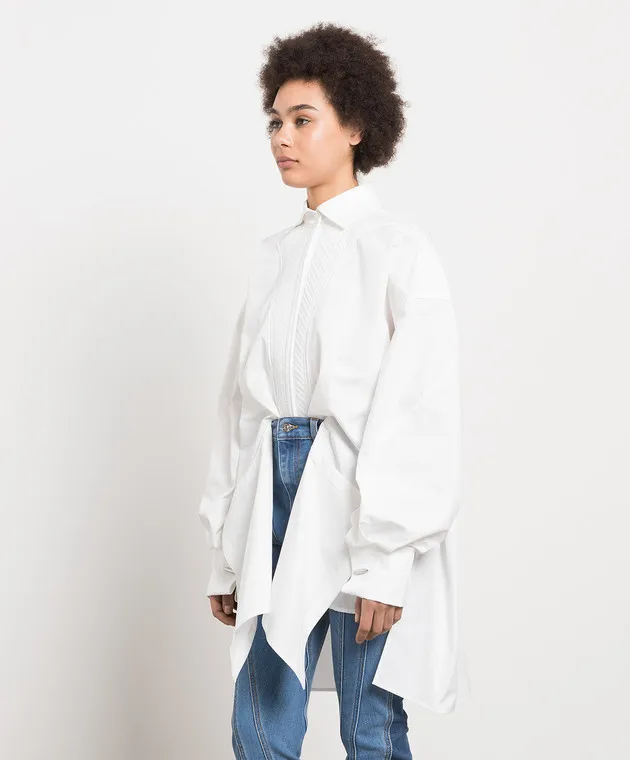 Thierry Mugler White asymmetric shirt