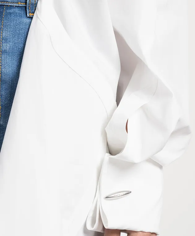 Thierry Mugler White asymmetric shirt