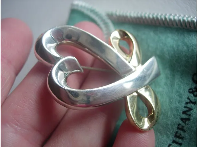 Tiffany & Co Corazón amoroso Plata Dorado 
