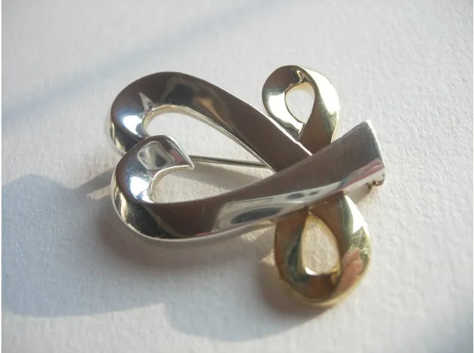 Tiffany & Co Corazón amoroso Plata Dorado 