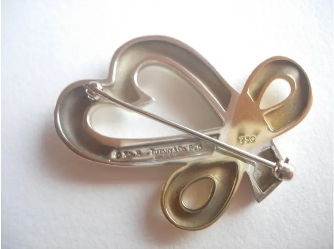 Tiffany & Co Corazón amoroso Plata Dorado 
