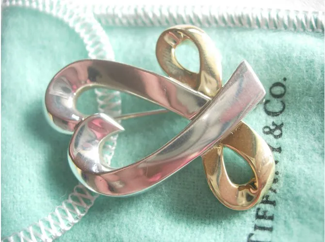 Tiffany & Co Corazón amoroso Plata Dorado 