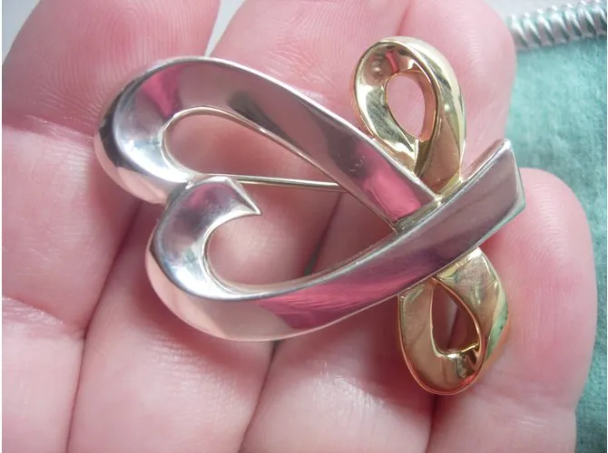Tiffany & Co Corazón amoroso Plata Dorado 