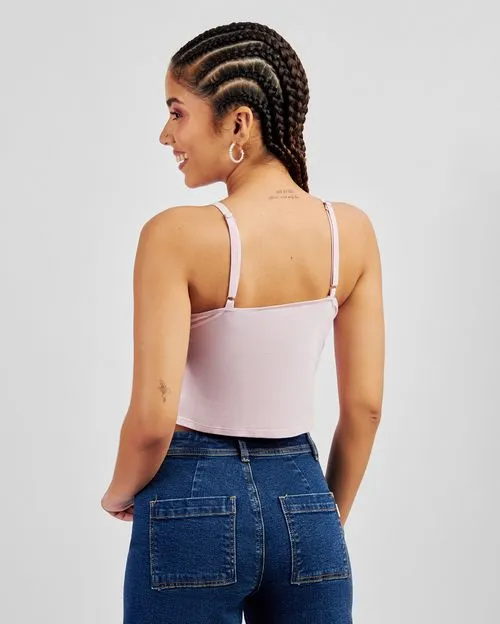 Top Mujer Coral Rosado Agua