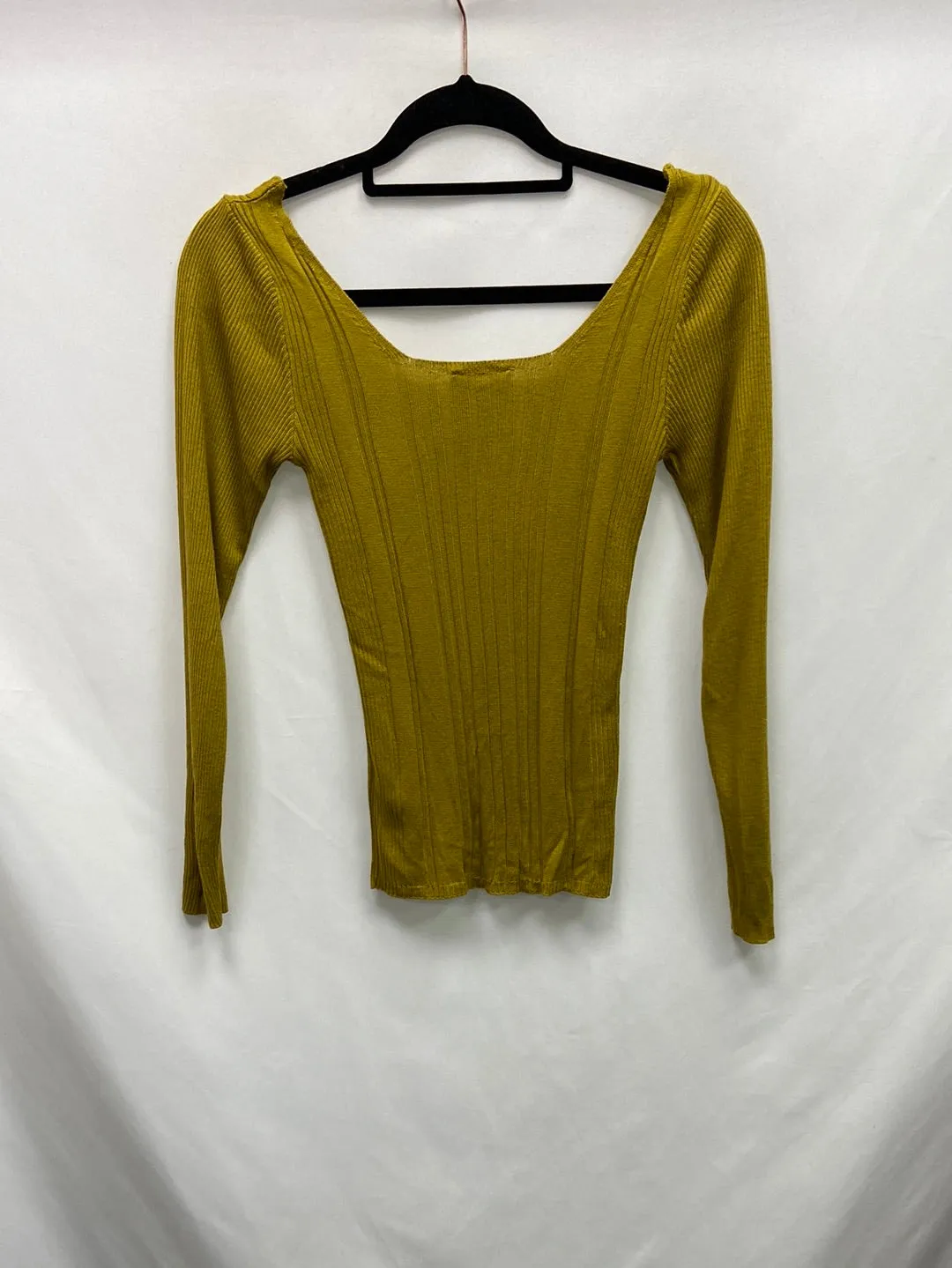TOPSHOP.Jersey punto fino mostaza T.XS