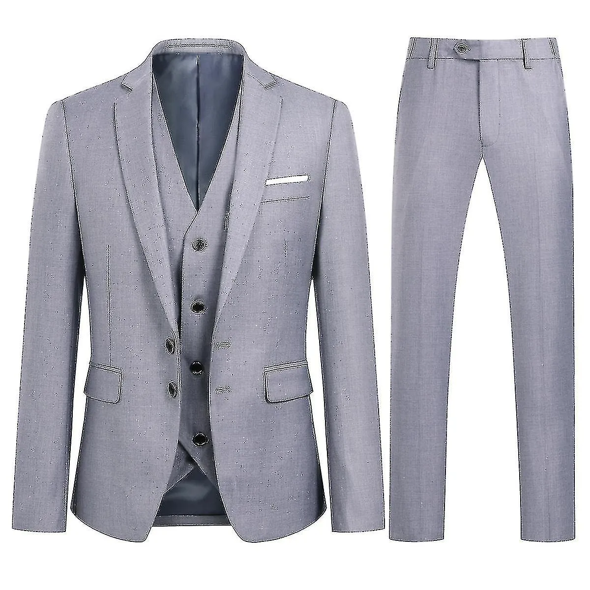 TRAJE DE 3 PIEZAS PARA HOMBRE SLIM FIT CLáSICO TRAJES DE BODA DE NEGOCIOS ESMOQUIN BLAZER CHALECO PANTALONES LIGEROSYUHAO