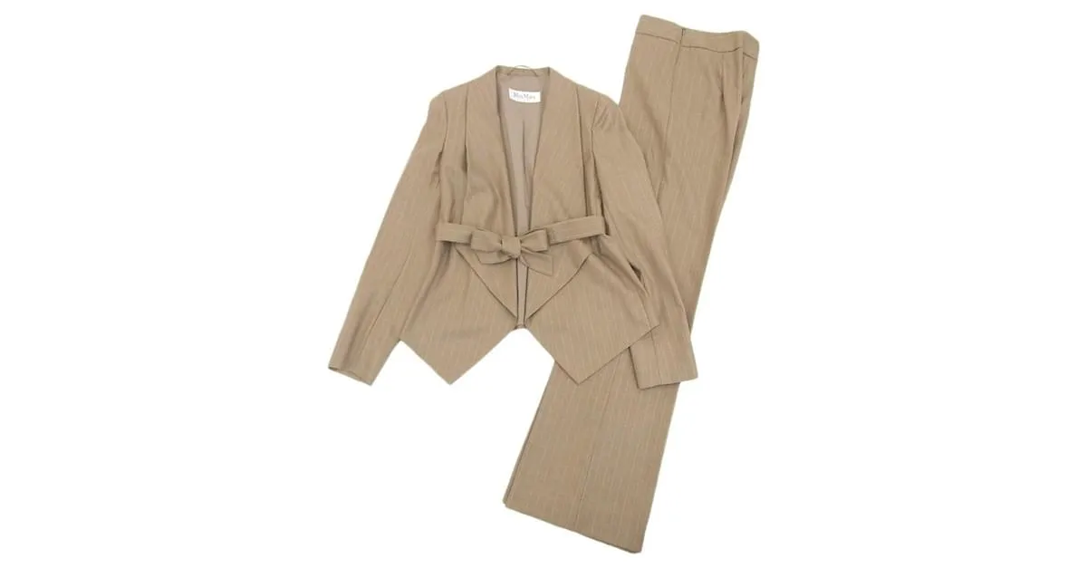 Traje pantalón Max Mara Beige 