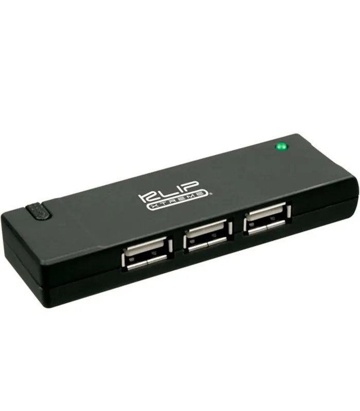 USB HUB KLIP XTREME KUH400B USB 2.0 480MBPS 4 PUERTOS NEGRO