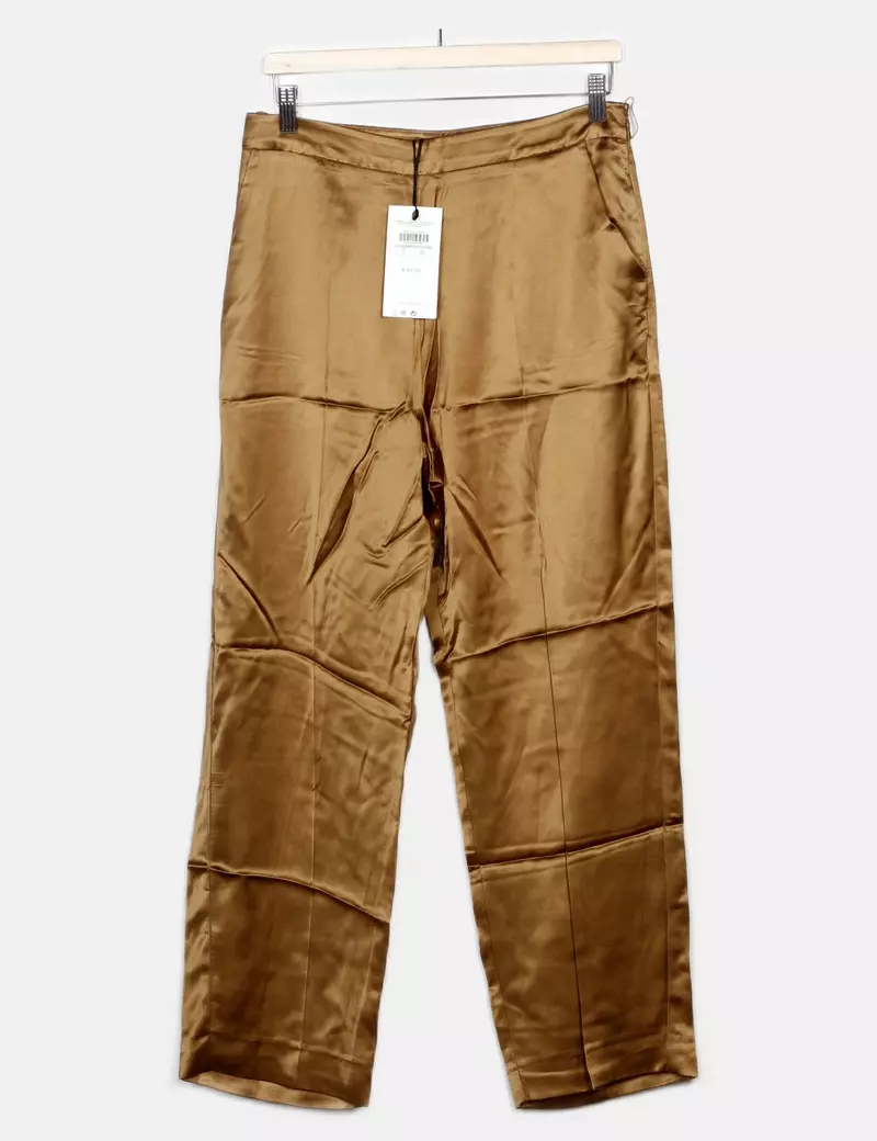 Uterqüe Pantalones de tela Fluido