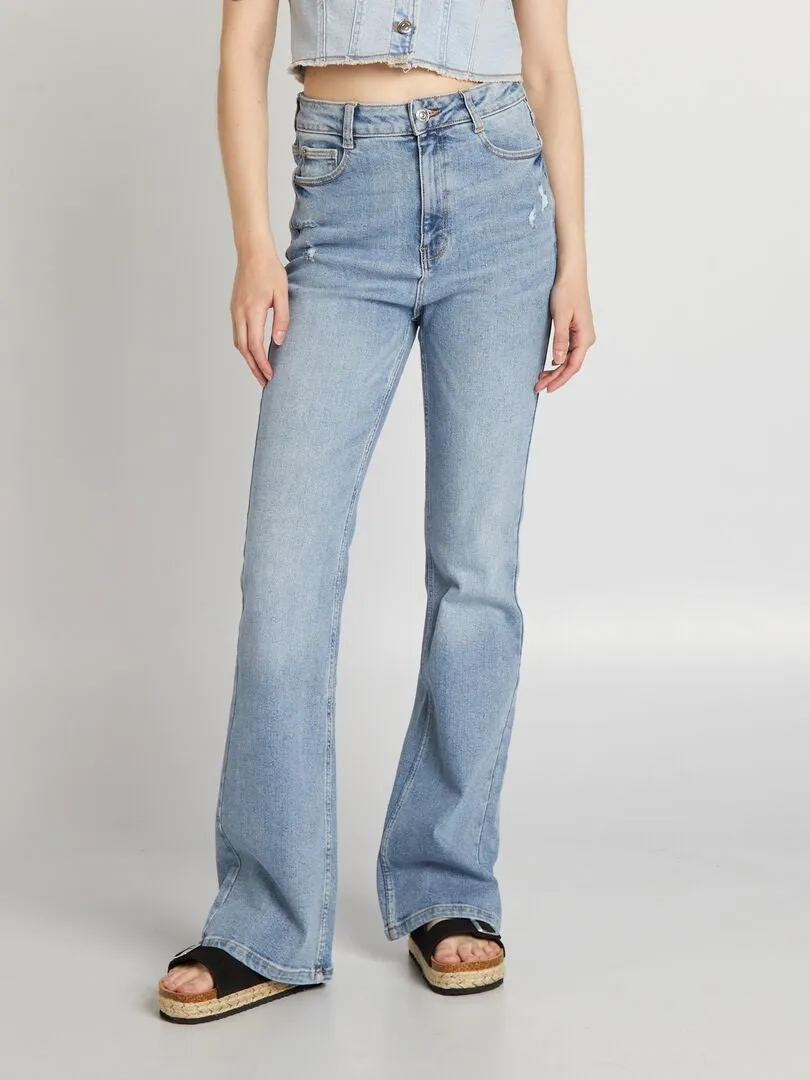 VAQUERO FLARE/BOOTCUT DE TIRO ALTO  AZUL