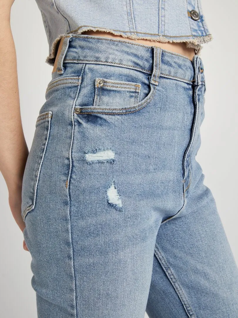 VAQUERO FLARE/BOOTCUT DE TIRO ALTO  AZUL