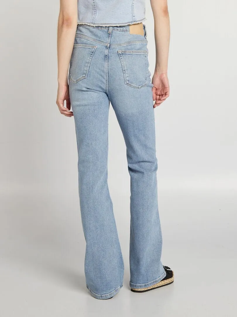 VAQUERO FLARE/BOOTCUT DE TIRO ALTO  AZUL