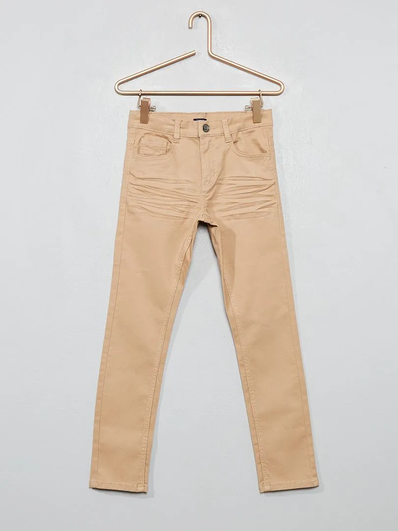 VAQUERO SKINNY CON 5 BOLSILLOS  BEIGE