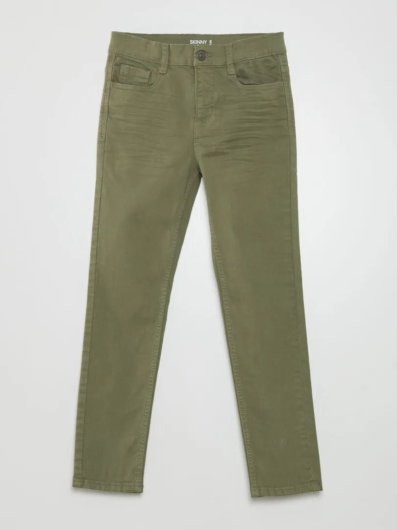 VAQUERO SKINNY CON 5 BOLSILLOS  VERDE