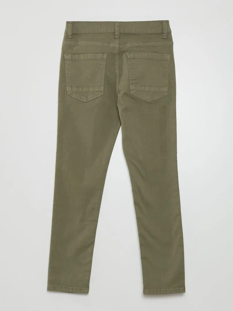 VAQUERO SKINNY CON 5 BOLSILLOS  VERDE