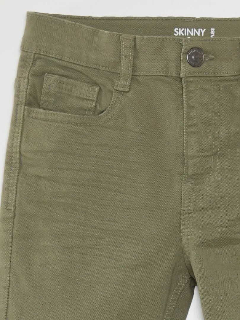 VAQUERO SKINNY CON 5 BOLSILLOS  VERDE