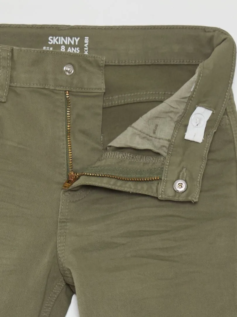 VAQUERO SKINNY CON 5 BOLSILLOS  VERDE