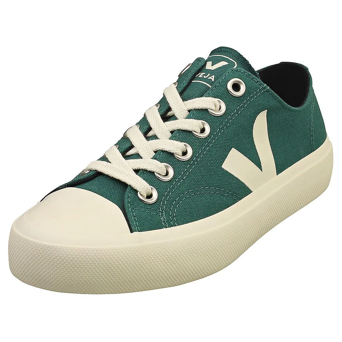 VEJA Wata Ii Low Womens Casual Trainers in Green Off White