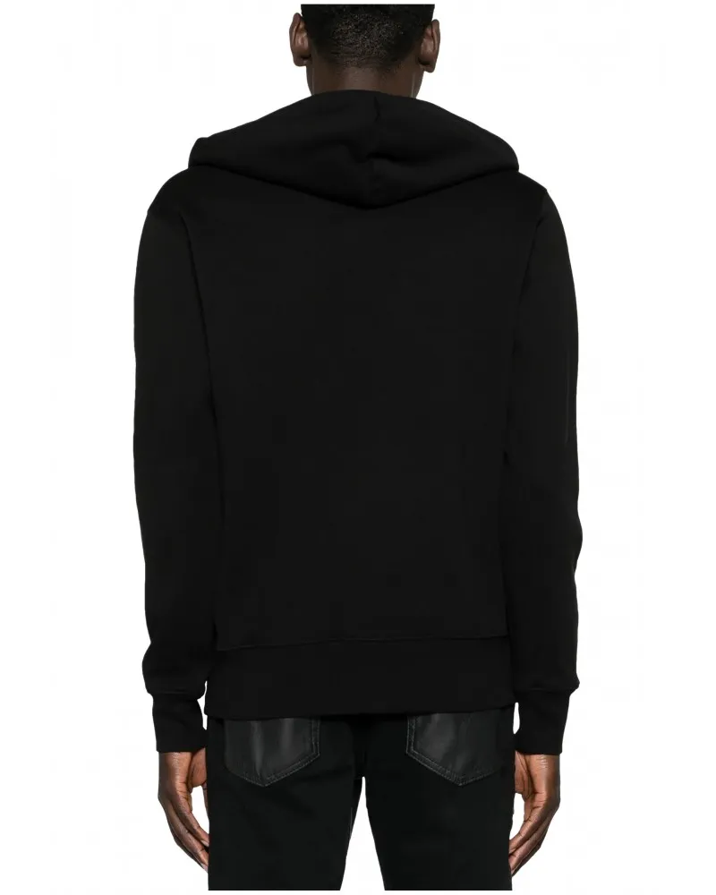 VERSACE JEANS COUTURE   SUDADERA CON CAPUCHA Y LOGO BORDADO COLOR NEGRO