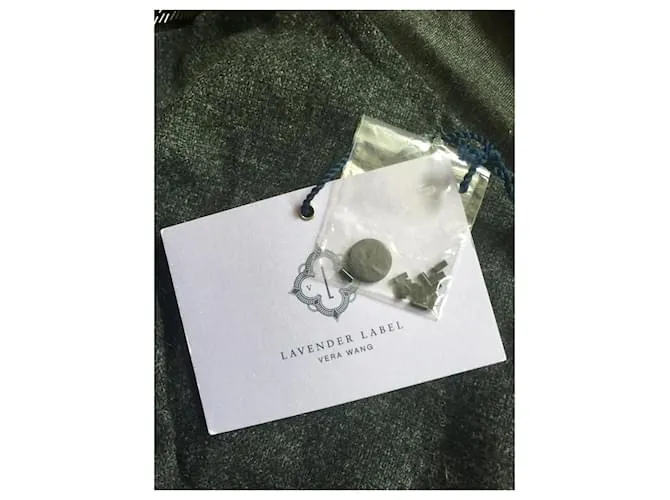 Vestido de seda de lana Vera Wang Gris antracita 