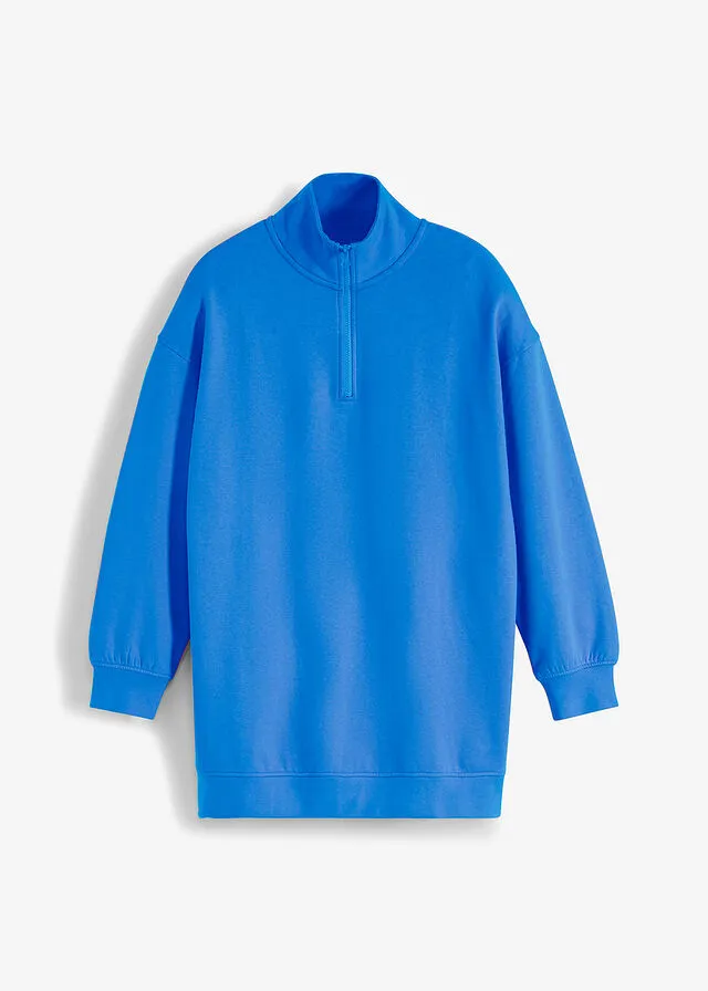 VESTIDO TIPO SUDADERA AZUL GLACIARBLANCO ESTAMPADO