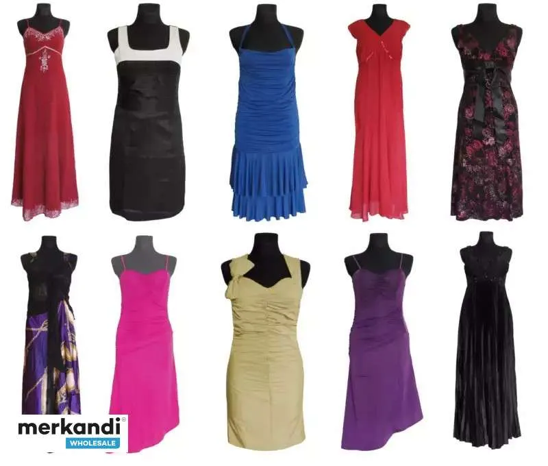 Vestidos, vestidos de noche de gala, mezcla formal de colores y patrones