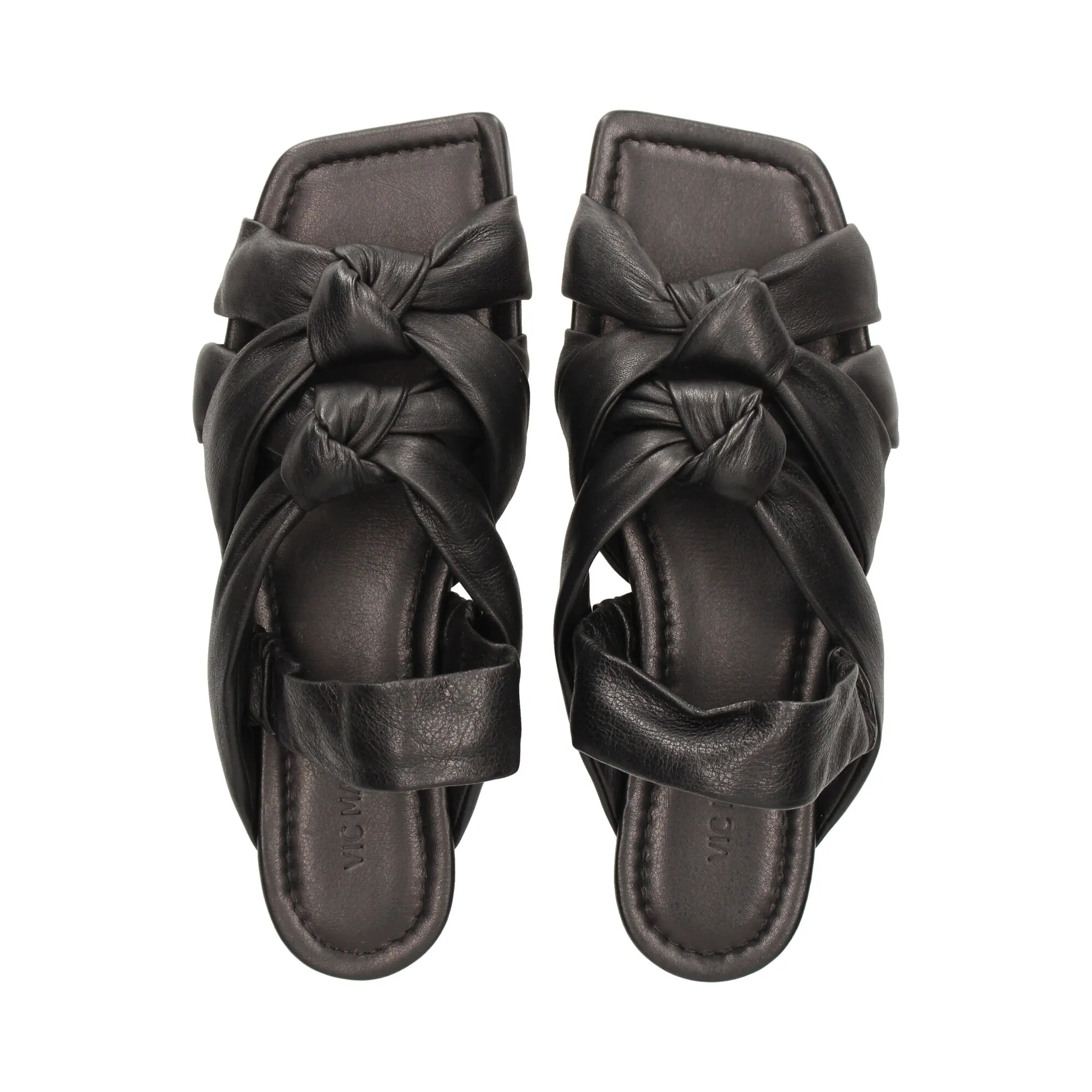 VIC MATIE Sandalias planas de Mujer 101 NEGRO
