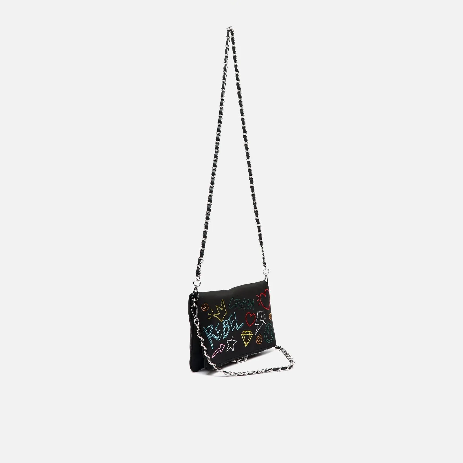 Vigri bolso de hombro y bandolera de fiesta con detalles brillantes