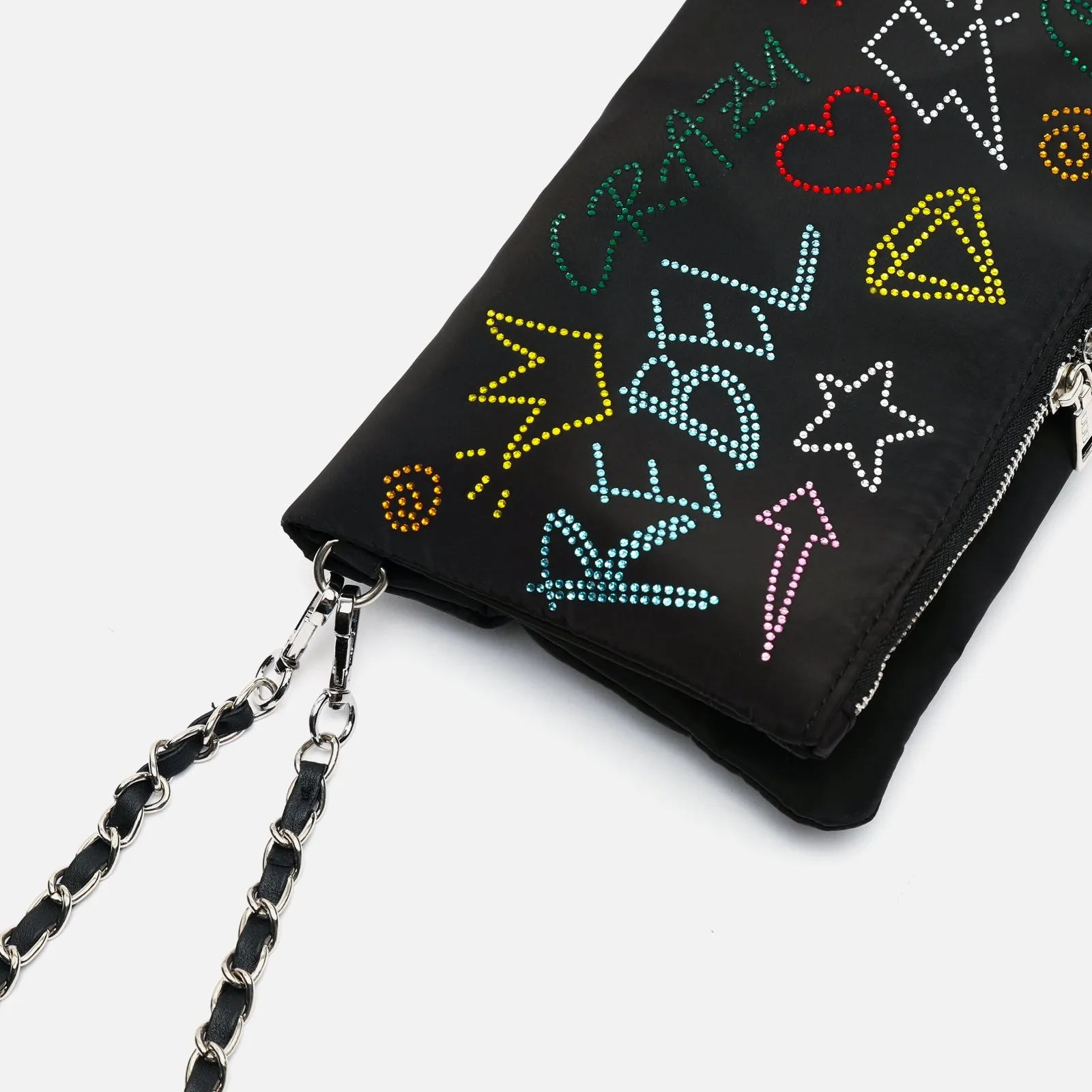 Vigri bolso de hombro y bandolera de fiesta con detalles brillantes