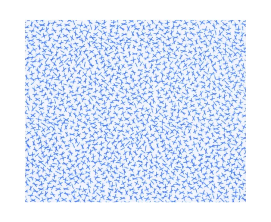 WHITE PRINTED SHIRT  BLUE PATTERNS  STRAIGHT COLLAR  THIBERT