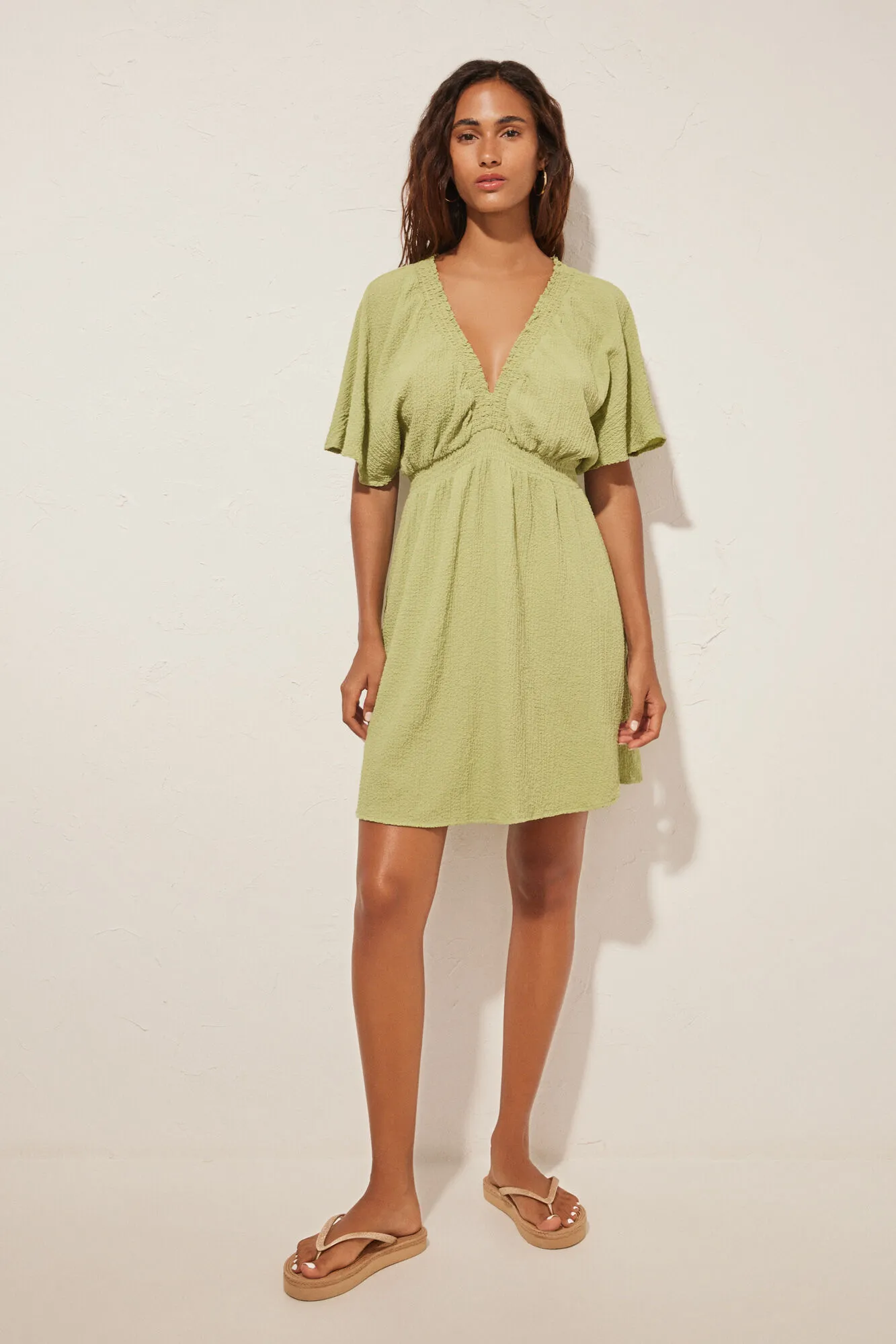 Women'secret Túnica tejido textura verde