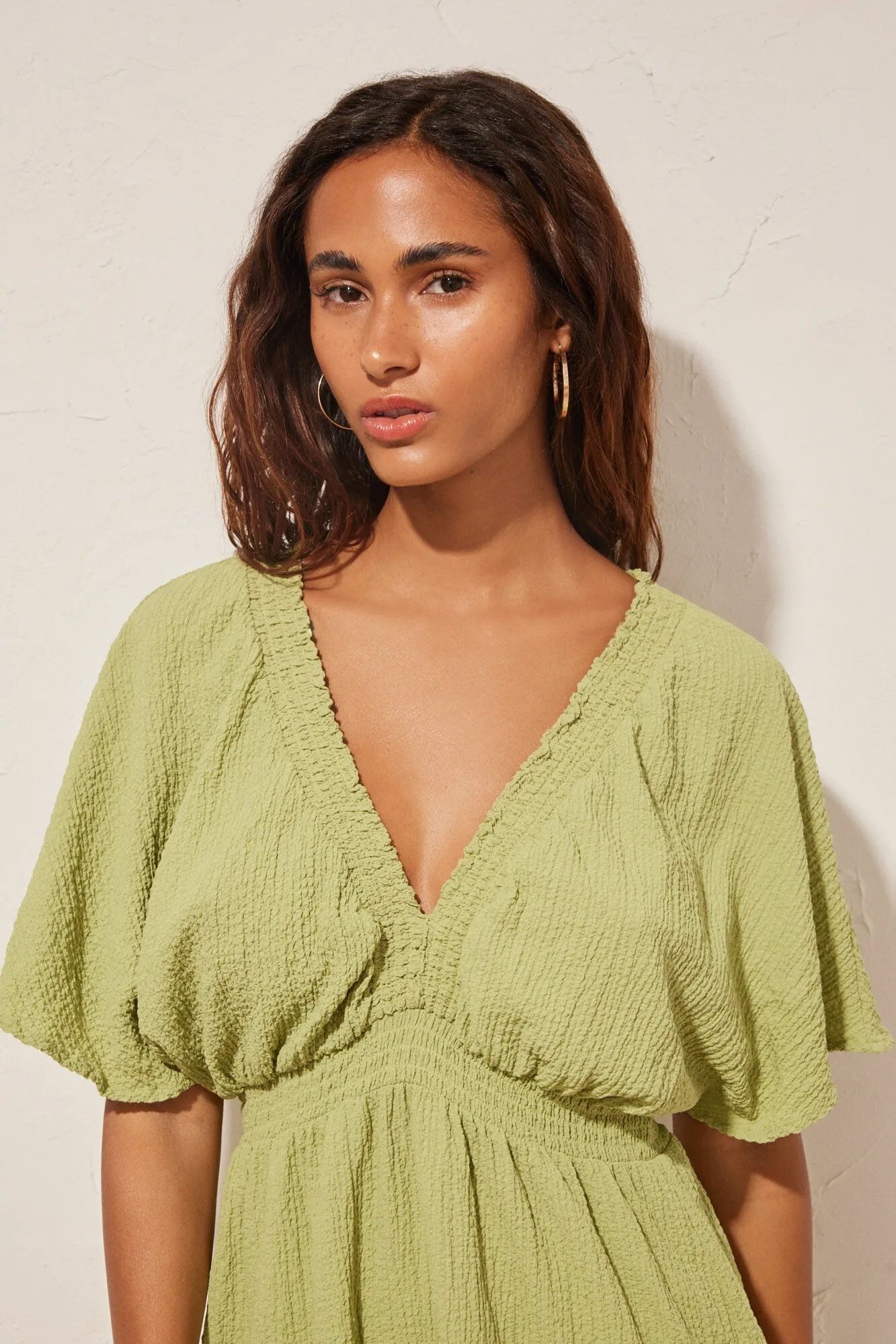 Women'secret Túnica tejido textura verde
