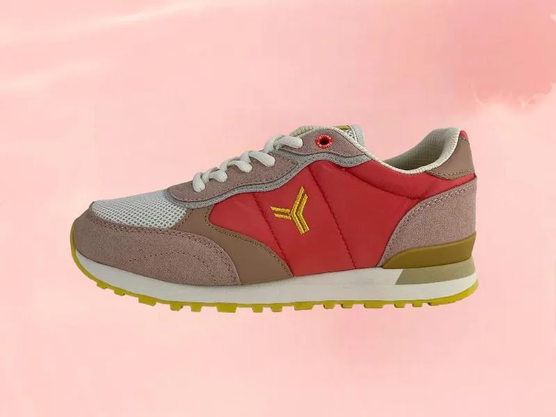Yumas | Sneakers/tenis mujer cordones y plantilla extraíble Bering coral
