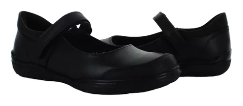 Yuyin Zapato Balerina Escolar Vestir Piel Negro Niña 85401