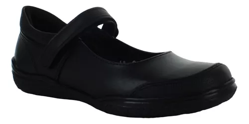 Yuyin Zapato Balerina Escolar Vestir Piel Negro Niña 85401