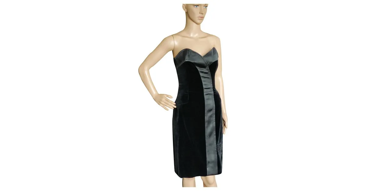 Yves Saint Laurent Vestidos Negro 