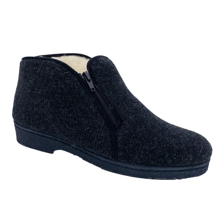 ZAPATILLA DOCTOR CUTILLAS 148 TEJIDO ECORECICLADO MARINO FORRO LANA BOTA CREMALLERAS DE HOMBRE 27249