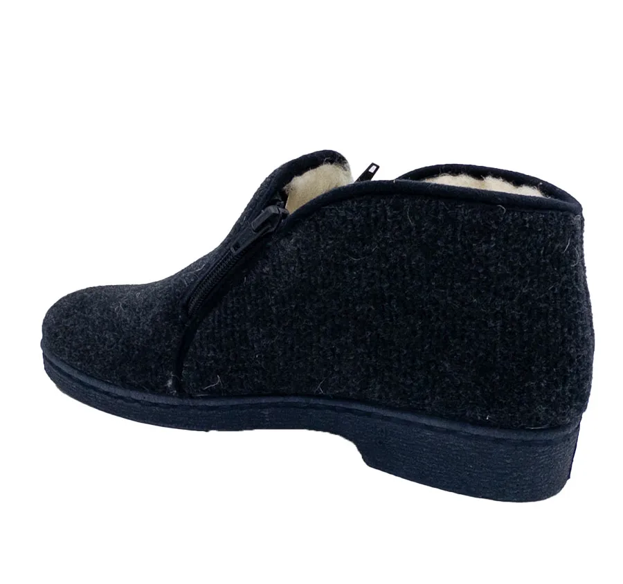 ZAPATILLA DOCTOR CUTILLAS 148 TEJIDO ECORECICLADO MARINO FORRO LANA BOTA CREMALLERAS DE HOMBRE 27249
