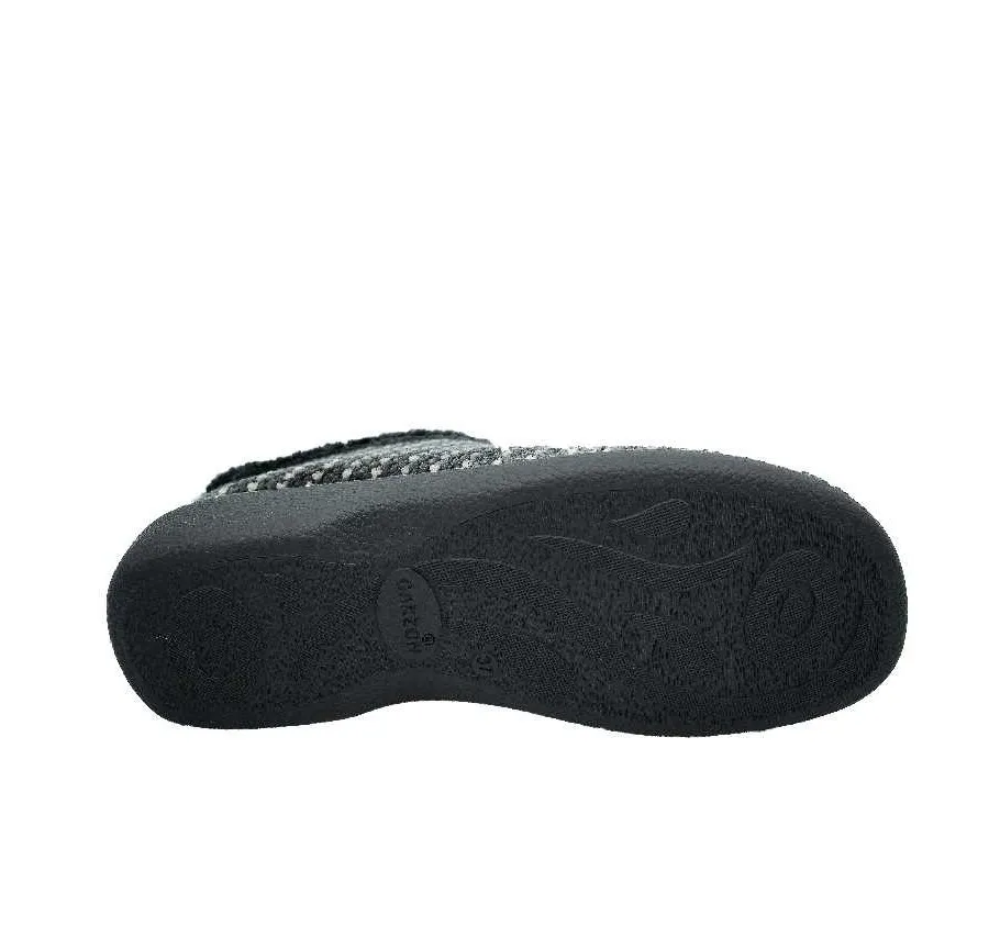 ZAPATILLA GARZON 3922.537 CASA DE MUJER CÓMODA GARZÓN PANTUFLA ABOTINADO TOTEM GRIS OSCURO  27359