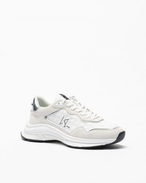 Zapatillas blancas Karl Lagerfeld LUX FINESSE Monogram Lace Lo Blanco